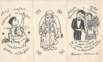 Svatební oznámení manželů Pošarových, 1952