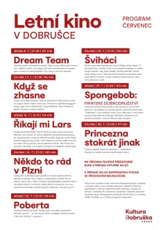 Letní kino v Dobrušce program